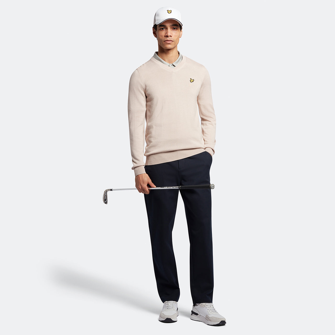 Lyle & Scott Golf V Neck Pullover - Pink Taupe