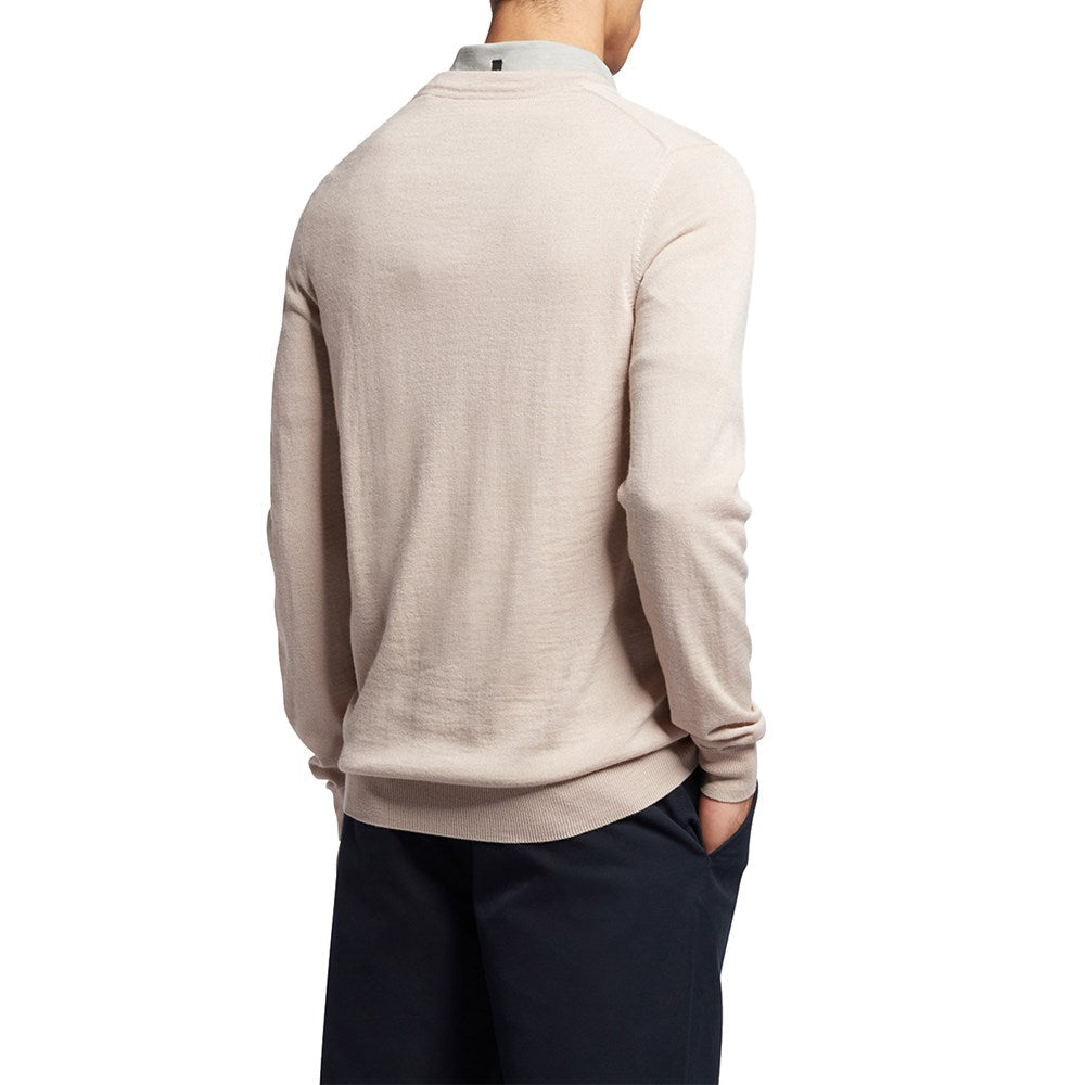 Lyle & Scott Golf V Neck Pullover - Pink Taupe